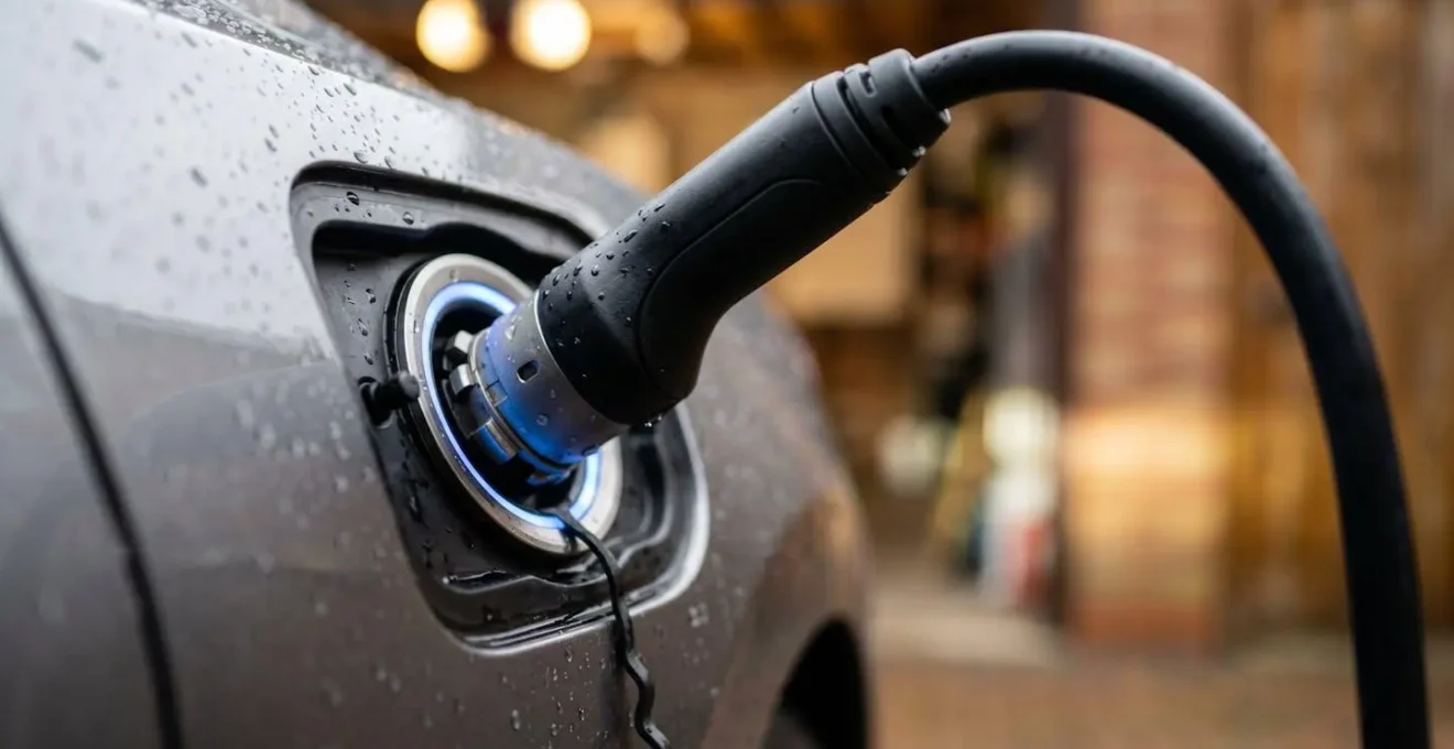 Installation moderne d'une borne de recharge intelligente à domicile avec système de facturation séparée