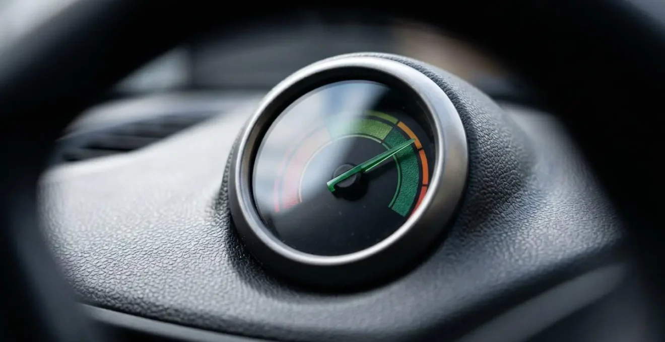 Vue macro d'un tableau de bord montrant la consommation de carburant optimisée